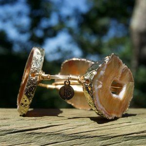 Bourbon & Bowties | Amber Crystal Chunky Bangle